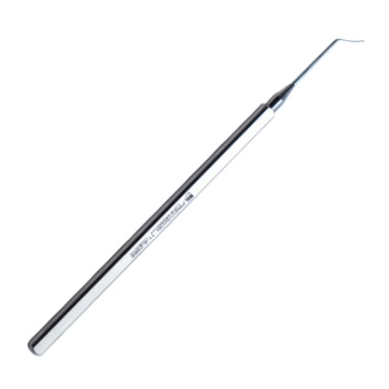 Bonfadini Style DALK Type Corneal Spatula, Vaulted, 8mm Long, Flat Beveled Tip, 1mm x 8mm Groove, Overall Length 4-1/2" (114mm) 397694,11/4/2988,K3-1877